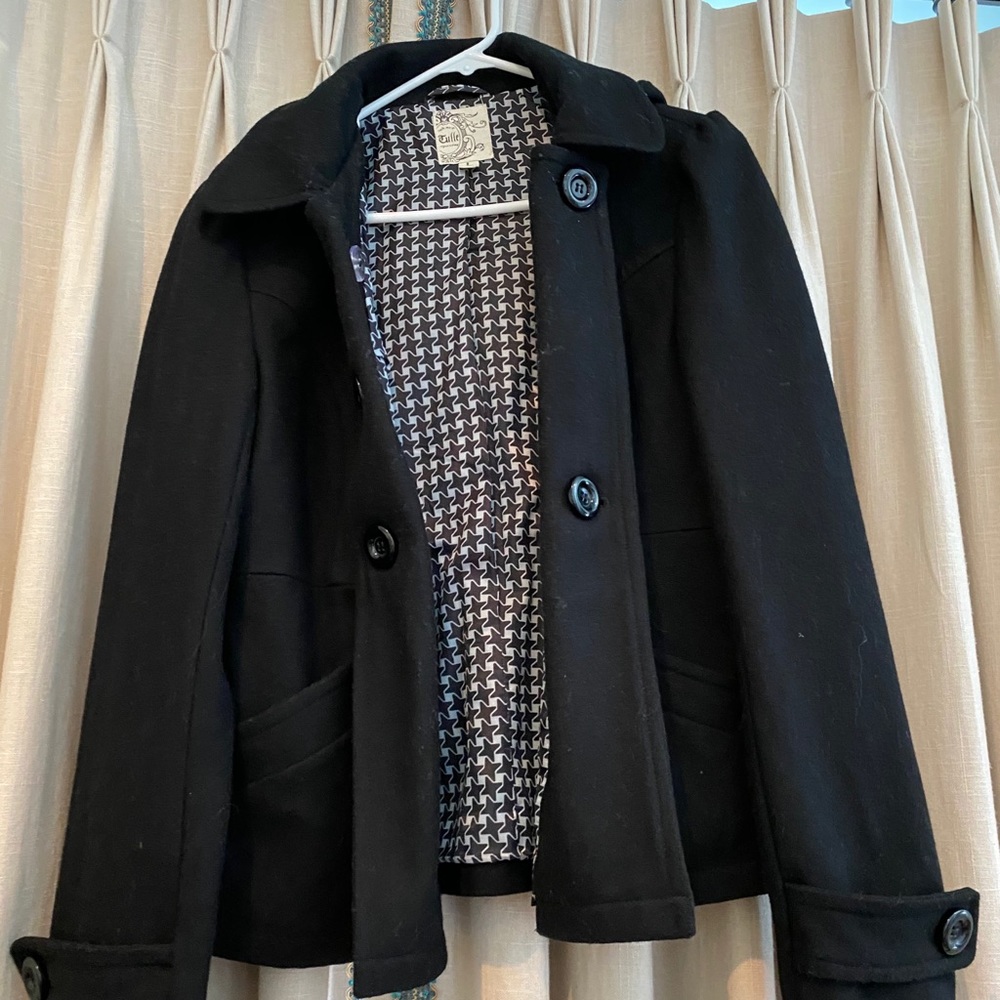 Tulle black peacoat size L